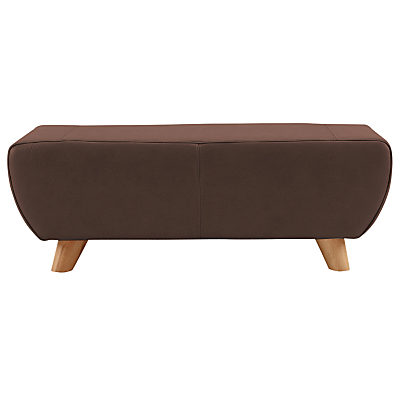 G Plan Vintage The Sixty Seven Leather Footstool Capri Leather Oak